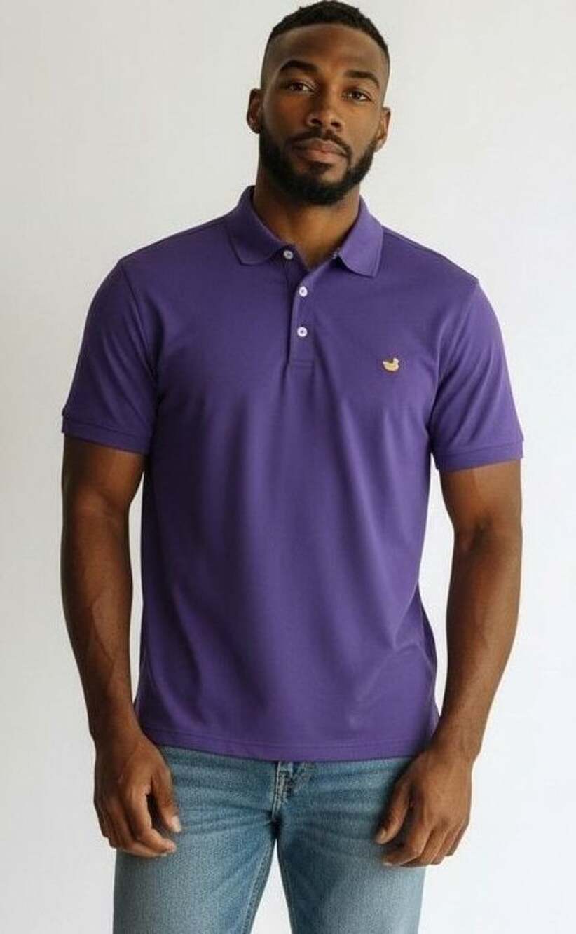 Southern Marsh Bermuda Performance Polo Purple Sz L